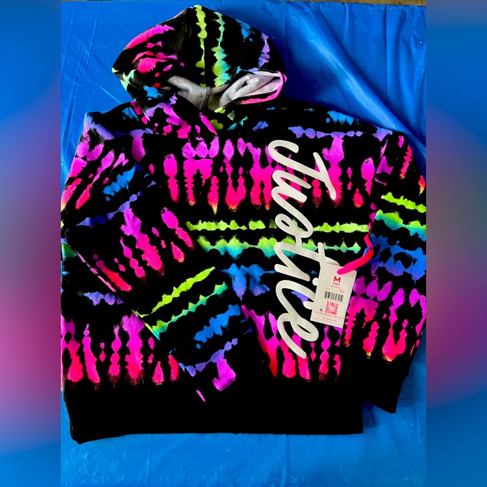 Justice Sweatshirt Hoodie Size M (10) NWT